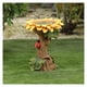 thumbnail image 2 of Baños para pájaros para exteriores, pedestal marrón hecho a mano, antiguo jardín al aire libre, baño para pájaros, cuenco de resina para pájaros, regalos hechos a mano, 2 of 5