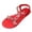 Red, variant on Fashion Orthopedic Sandals for Womens Plus Size Casual Large-Size Metal Buckle Flat Hollow-Out Outer Wear Bowknot Lightweight Flat Sandals