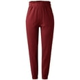 thumbnail image 2 of Women'S Casual Pants Solid Cotton And Pants With Pocket Long Pants, 2 of 4