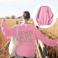 thumbnail image 4 of Women's Sweatshirts 2025 Jesus Is My Healer Sweatshirt Christian Sweatshirts Casual Pullover Tops Sweatshirt for Women, 4 of 8