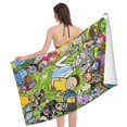 thumbnail image 3 of Rick And Morty Beach Towels Soft Bath Blanket Camping Towels For Travel, Swim, Gym, 3 of 9