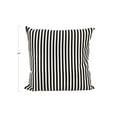 thumbnail image 2 of Creative Co-Op Woven Cotton Striped Pillow, Black and Cream, 2 of 6