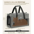 thumbnail image 6 of Airline Approved Soft-Sided  for Cats & Dogs  to 12lbs, Breathable and Stable Travel Bag with Safety Features Gray, 6 of 8