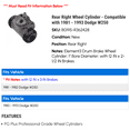 thumbnail image 2 of Rear Right Wheel Cylinder - Compatible with 1981 - 1993 Dodge W250 1982 1983 1984 1985 1986 1987 1988 1989 1990 1991 1992, 2 of 2