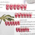 thumbnail image 3 of Prensa sobre uñas, uñas postizas largas, cubierta completa, puntas de uñas postizas rosas, diseño de estilo de amor, uñas para mujeres y niñas, 24 Uds., 3 of 4