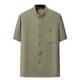 thumbnail image 2 of pstuiky camisetas para hombre, Camisa informal de manga corta, cuello alto, lisa y cómoda para hombre camisas casuales para hombre l, 2 of 3