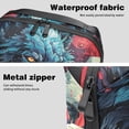 thumbnail image 4 of Wolf Travel Organizer, Cable Organizer, Charging Cord Organizer, Charger Storage Organizer - Waterproof Oxford Cloth Electronic Digital Product Storage Case, 5.9x9.44x3.14 in., 4 of 6
