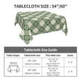 thumbnail image 7 of Wukai Daisy Plaid Green Waterproof Tablecloth for Kitchen Dining, Fits Square Tables for 2-4 Seats -54"x54", 7 of 7