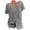 #1-Gray, variant on Patlollav Womens Tops,Women's Plus Size Short Sleeve V-Neck Print Tops