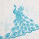 thumbnail image 3 of 2 Pieces Peacock Embroidery Curtains Modern Lace Short Curtains Window Curtains Screen for Home Decoration Window Treatments Bedroom Bay Window,Blue,1, 3 of 4