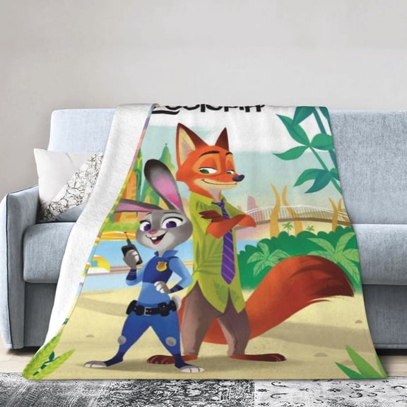 Zootopia 2 Blanket Warm Soft Flannel Throw Blankets For Home Sofa Office Bedroom 40"x30"