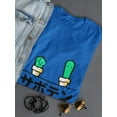 thumbnail image 3 of Kawaii Cute Cactus Graphic Women Royal Blue T-Shirt, Female Medium, 3 of 4