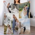 thumbnail image 3 of Custom Blanket with Photo Text Personalized Throw Blanket Customized Blanket for Her for Him Flannel Blankets Father's Day Mother's Day Birthday Valentines, Navy, 40"x50", 3 of 6