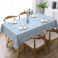 thumbnail image 6 of Rectangle Tablecloth with Wave Lace 60x84 Inch, Blue White Gingham Rectangle Table Cloth Water Resistant Table Covers Holiday Tablecloth for Daily Use Kitchen Dining Party Wedding, 6 of 8