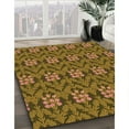 thumbnail image 3 of Ahgly Tapis d'Intérieur Lavable en Machine Carré Transitionnel Brun Cannelle, 3 Pieds Carré, 3 of 7