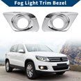 thumbnail image 2 of Moldura de cubierta de faro antiniebla Unique Bargains para Dodge Journey 2011-2018, trasero izquierdo, trasero derecho, moldura de faro antiniebla ABS, 1 par, tono plateado, 2 of 7