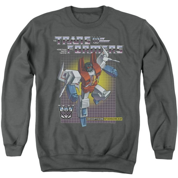 Transformer S/Starscream Adult Crewneck Sweatshirt Charcoal