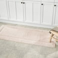 thumbnail image 6 of mDesign Bathroom 100% Cotton Rectangular Rug, Long Runner, 60" x 21", Blush Pink, 6 of 7
