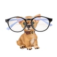 thumbnail image 1 of (1 pieza/venta de cachorro caqui) material de resina con montura de gafas creativa, 1 of 5