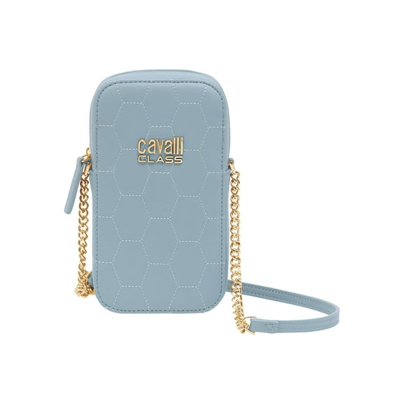 Cavalli Class PALERMO Light Blue Small Phone Holder Crossbody bag for womens