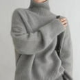 thumbnail image 3 of Warm Thick High Neck Loose Women Knitted Sweater Casual Oversized Pullover Tops For Winter Fashion Outerwear Chic Fall Sweaters Women, 3 of 22