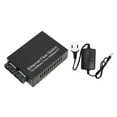 thumbnail image 1 of Fiber Media Converter Tx1310nm SC Dual Fiber Single Mode 100Mbps Fiber Optic Transceiver Up to 25km RJ45 Port 100‑240V US Plug, 1 of 14