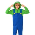 thumbnail image 2 of Morris Costumes OSKO1003L Super Mario Bros. Luigi Hooded one piece Costume for Kids - Large - Size 10-12, 2 of 5