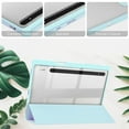 thumbnail image 4 of SaniMore Case for Samsung Galaxy Tab S9/Tab S7/Tab S8 (Model SM-X700/X710/X706/T870), Auto Sleep/Wake Shock Resistant [Built-in Pencil Holder] Stand Transparent Slim Anti-fall Shell, Light Blue, 4 of 8