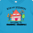 thumbnail image 4 of Inktastic Book My Reservation I'm Going to Grandma and Grandpa's Boys or Girls Baby T-Shirt, 4 of 5