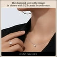 thumbnail image 2 of Dazzlingrock Collection 0.50 Cttw Round Solitaire Lab Grown White Diamond Classic Four Prong Pendant Necklace with 18 inch Gold Chain for Women in 14K Solid White Gold, 2 of 5