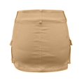 thumbnail image 4 of Letdown Women Cargo Skirt Denim Mini Low Waist Y2K Jean Skirts with Bodycon Flap Pockets Button Zipper Trendy Short Bottom, 4 of 5