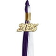thumbnail image 2 of Endea Graduation Purple/White Graduation Tassel with Gold Date Drop, 2 of 11