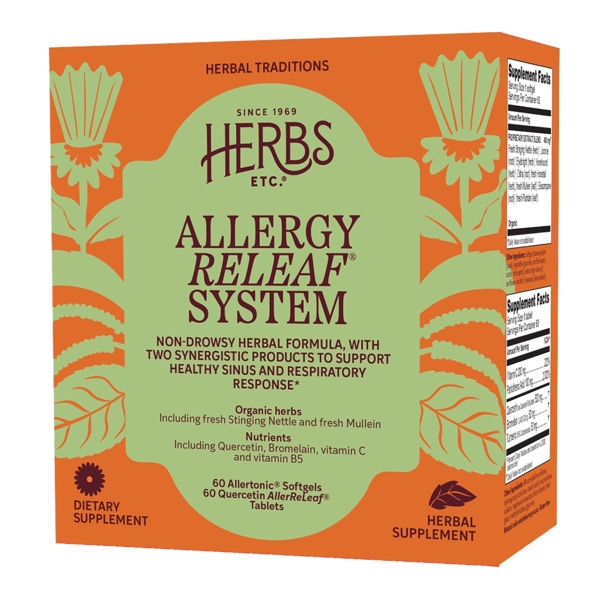 Herbs, Etc. Allergy ReLeaf System, 60 Count (60 Servings)