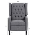 thumbnail image 5 of Ucloveria Tufted Fabric Recliner, Vintage Reclining Reading Armchair, 5 of 9
