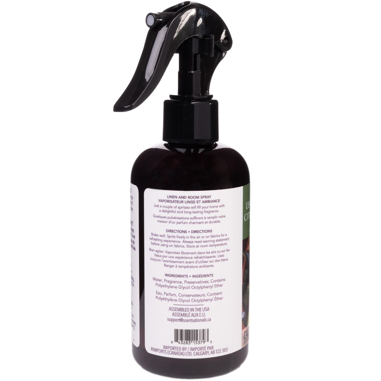 Vaporisateur Linge et ambiance ScentSationals - Citronnelle & Bergamote