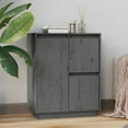 thumbnail image 1 of vidaXL Buffet Gris 60x34x75 cm Pin Massif, 1 of 5