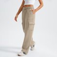 thumbnail image 5 of Resicozy Cargo Sweatpants for Women 2026 Baggy High Waisted Joggers Sweat Pants Athletic Pants with Pockets Khaki 2XL, 5 of 5