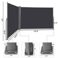 thumbnail image 3 of Gymax Fashion 237''x 63'' H Patio Retractable Double Folding Side Awning Screen Divider, 3 of 6