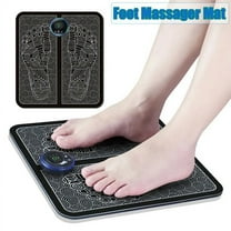 EMS Foot Massager Pad Mat 2022 Electric Massagers USB LCD Portable Rechargeable Foot Massager Pad