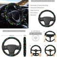 thumbnail image 4 of Uorisanigo Colorful Dog Paws 10 Pieces Car Accessories Set Soft Elastic Automotive Seat Cover and Steering Wheel Cover and Seat Belt Cover and Water Cup Coaster Keychains Fit for Car SUV, 4 of 7