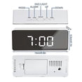 thumbnail image 5 of Reloj de mesa digital con espejo LED, pantalla de fecha y temperatura para dormitorio, 5 of 5