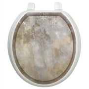 Toilet Tattoos Classic Silver Stone Toilet Seat Decal
