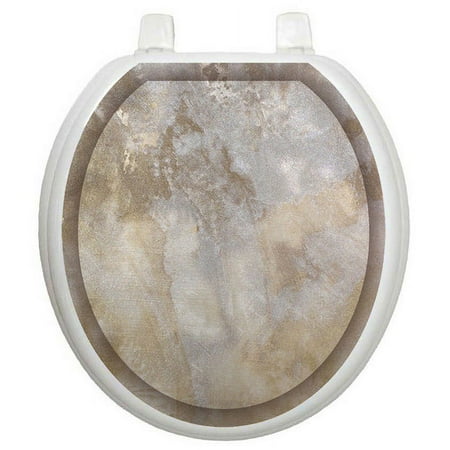 Toilet Tattoos Classic Silver Stone Toilet Seat Decal