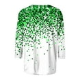 thumbnail image 5 of POTETI Womens St Patricks Day Shirt Shamrock 3/4 Sleeve Crew Neck Shirt Tops, 5 of 5