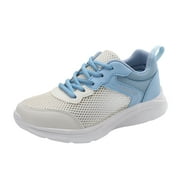 Pimfylm White Sneakers Women Women's D'Lites Slip-On Mule Sneaker Light Blue 6.5
