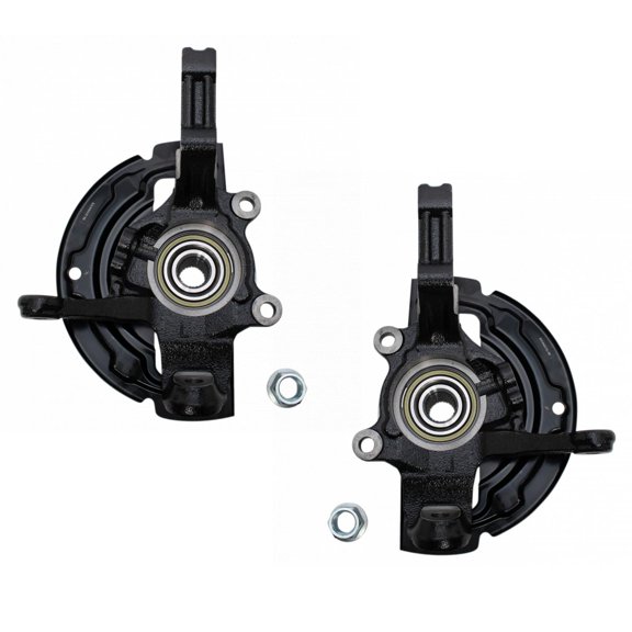 TRQ Front Wheel Bearing & Hub Assembly with Knuckle Pair for Nissan Altima 2.5L BHA34207