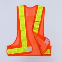 Raindrops Orange High Visibility Safety Vest with Reflective Tape for Construction Workers and Cyclists Adjustable Size Fits All Adults