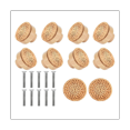 thumbnail image 1 of 10 Pcs Poignées en Bois Hêtre Rotin Boutons de Tiroir Poignée de Meuble Poignée de Placard de Cuisine Poignée de Porte Tiroirs de Commode, 45mm, 1 of 6