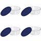 thumbnail image 1 of Contenedor Pyrex, plato redondo para 4 tazas con tapa azul oscuro, 4 unidades, 1 of 1
