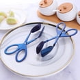 thumbnail image 2 of Pinzas para alimentos, tijeras de cocina de acero inoxidable Baikai para cocinar, asar a la parrilla y servir (azul) \u2026, 2 of 7